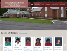 Tablet Screenshot of cunninghamnelsonfuneralhome.com